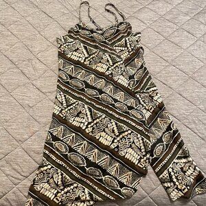 African print wrap dress